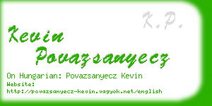 kevin povazsanyecz business card